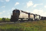 Empty coal train rolls west